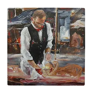 زیر لیوانی  طرح نقاشی گارسون کد    5989836_4925