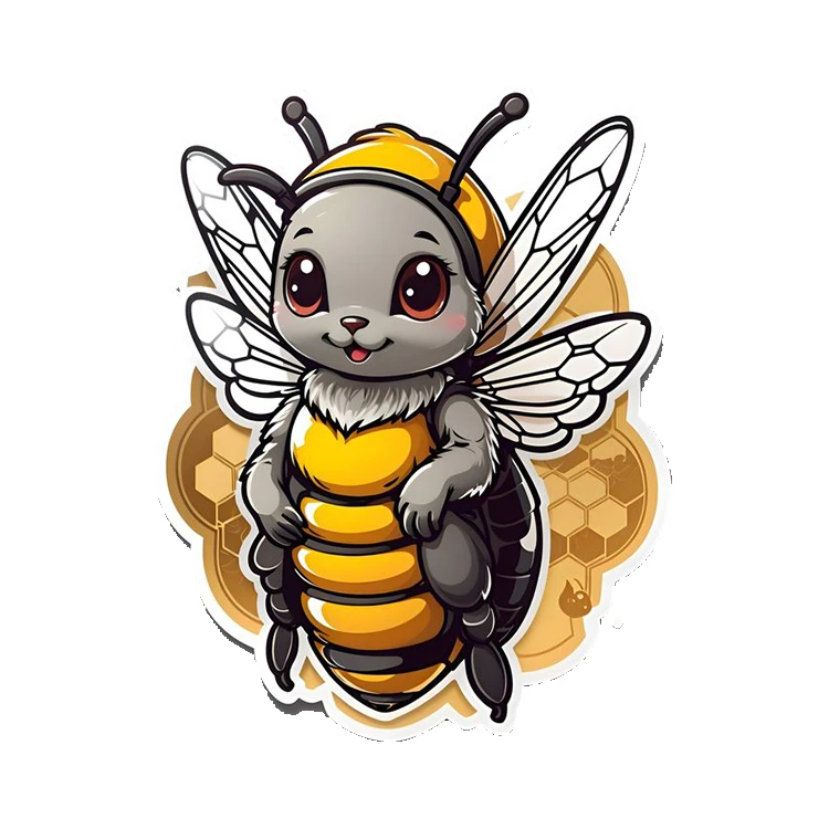 استیکر پارچه و لباس پاد آفرین مدل زنبور عسل کد 36