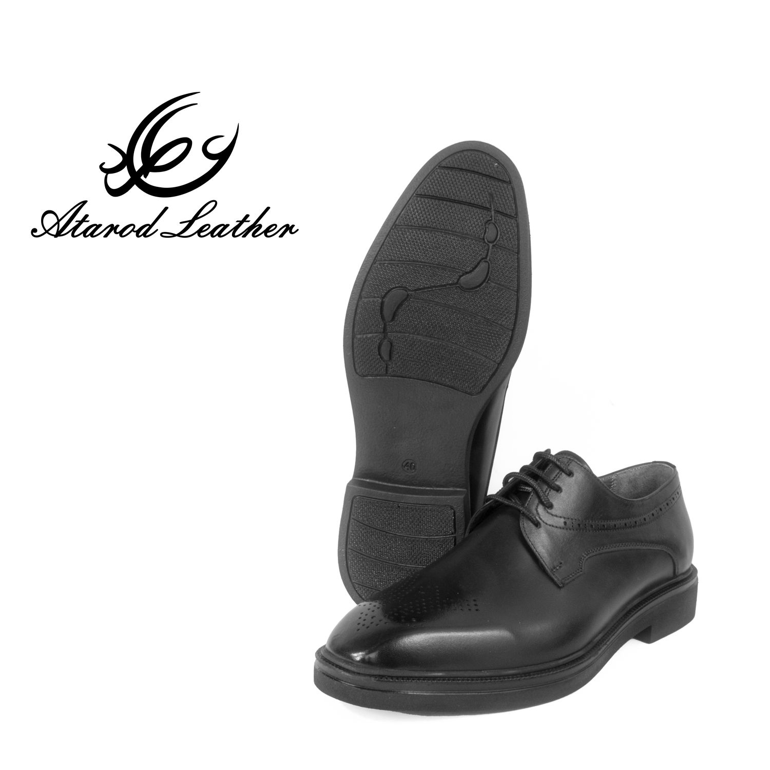 کفش مردانه چرم عطارد مدل چرم طبیعی کد SH244 -  - 10