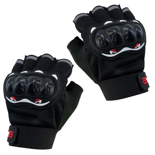 دستکش دوچرخه سواری نیمه انگشتی مدل محافظ دار کد 1649 سایز L