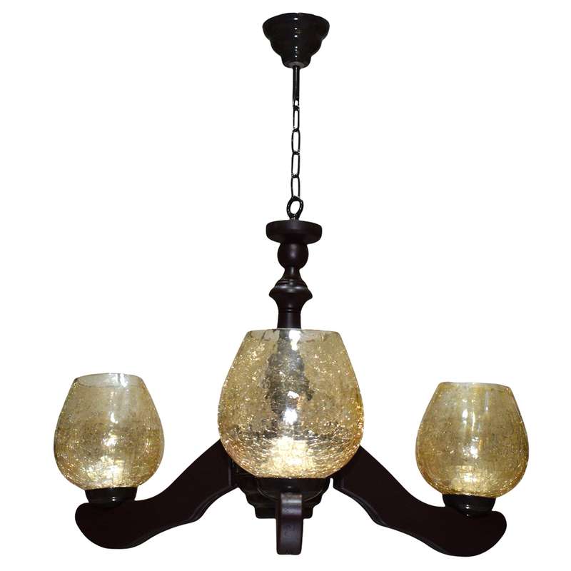  لوستر سه شعله چشمه نور کد G715/3-BR