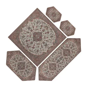 ست 5 تکه رومیزی ترمه مدل شاه عباسی کد shkr5.5