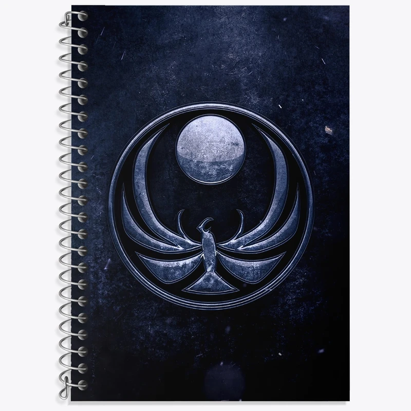 دفتر زبان 50 برگ خندالو مدل دو خط طرح بازی اسکایریم (Skyrim) کد 32766