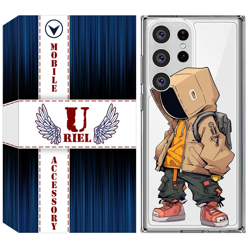 کاور یوریل مدل Clear کد 39 طرح پسر مناسب برای گوشی موبایل سامسونگ Galaxy S23 Ultra