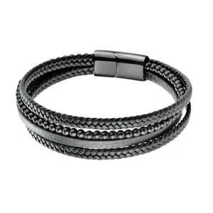 دستبند مردانه مدل کارینا چرم طبیعی کد 4080