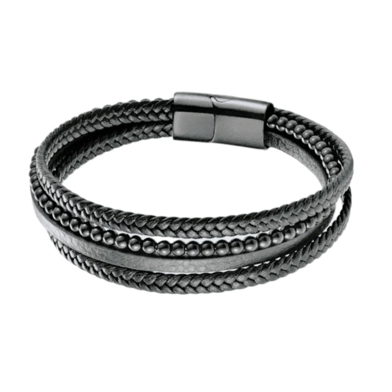 دستبند مردانه مدل کارینا چرم طبیعی کد 4080