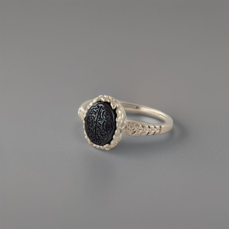 انگشتر نقره زنانه ملک زیور مدل ناد علی حدید کد 49