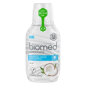 دهان شویه بیومد مدل SUPER WHITE حجم 250 میلی لیتر