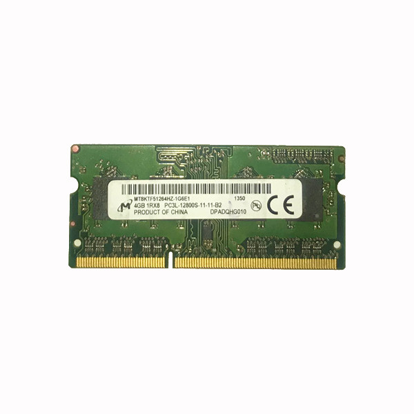 رم لپ تاپ DDR3L تک کاناله 1600 مگاهرتز میکرون مدل MT8K ظرفیت 4 گیگابایت
