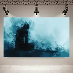 پوستر پارچه ای طرح مخمل افسردگی مدل احساسات دردناک کد AR3058568