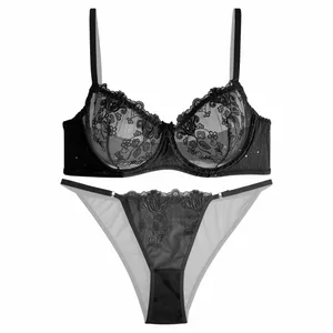 ست شورت و سوتین زنانه نوشه پوش کد 85011 رنگ مشکی