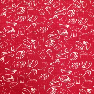 پارچه آشپزخانه عرض 1.45 متر نساجی گلچهر مدل فست فود