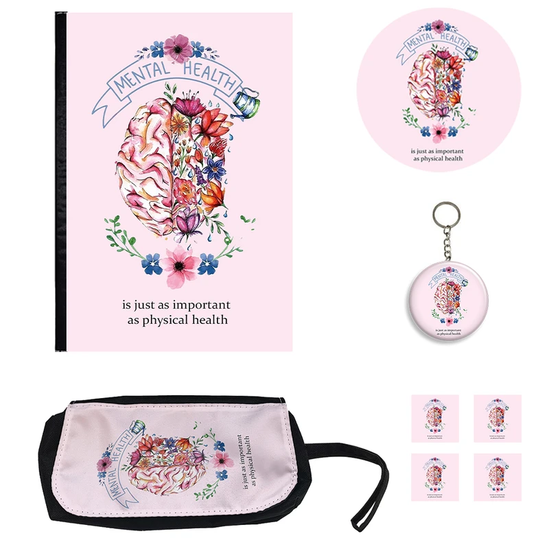 ست لوازم التحریر طرح روانشناسی مدل Psychology کد 01 بسته 8 عددي