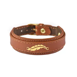 دستبند طلا 18 عیار مردانه فرشته طرح پر کد UBCHL0010-0001