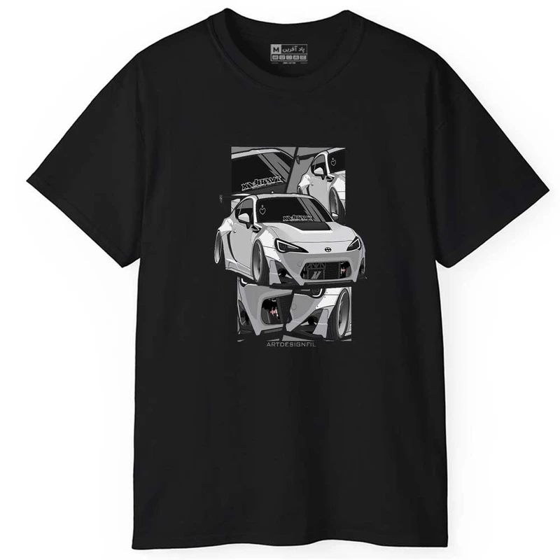 تی شرت آستین کوتاه مردانه پاد آفرین مدل اسپرت طرح ماشین نیسان GT86 اسپرت کد 01139