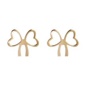 گوشواره طلا 18 عیار زنانه قیراط مدل پاپیون کد GH6252