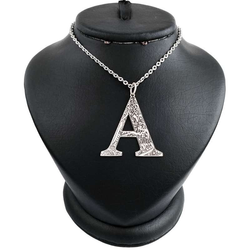 گردنبند نقره مردانه لیردا مدل حرف A گردنبند نقره مردانه لیردا مدل حرف A