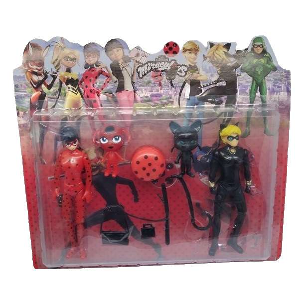 اکشن فیگور مدل دختر کفشدوزکی مجموعه 4 عددی