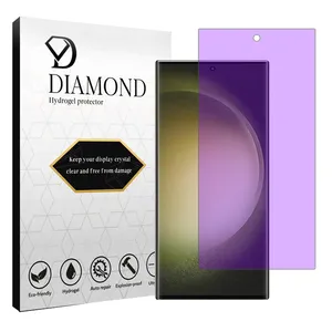 Diamond Hydrogel model anti-purple Screen Protector for Samsung Galaxy S23 Ultra mobile phone