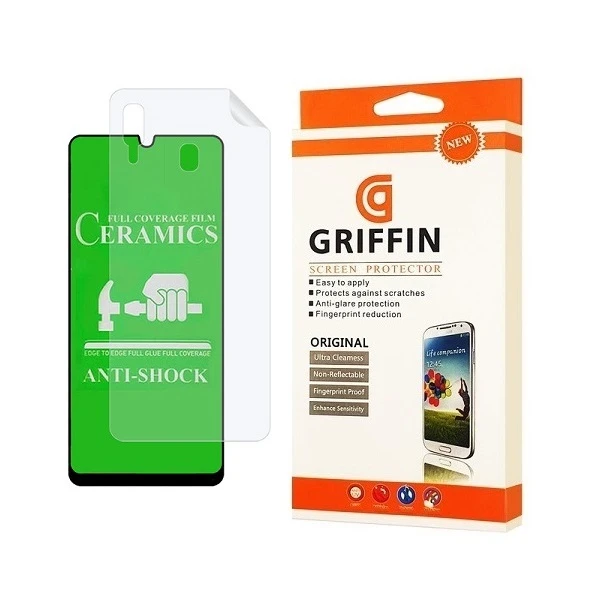 محافظ صفحه نمایش گریفین مدل 2CRN مناسب برای گوشی موبایل  سامسونگ Galaxy A20 به همراه محافظ پشت گوشی