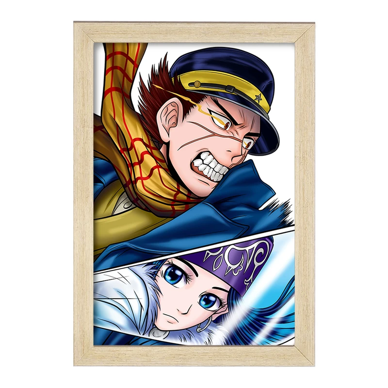 تابلو خندالو مدل سایچی انیمه کامویی طلایی Golden Kamuy کد 23742