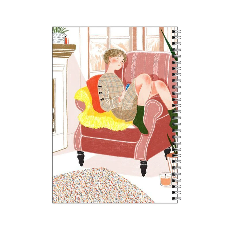 دفتر مشق 100 برگ بامبیلیپ طرح دختر کتابخوان کد 6031157