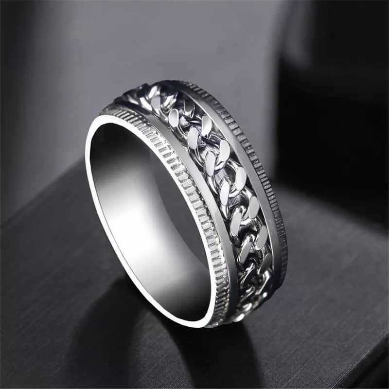 انگشتر مدل زنجیر دار اسپینر کد S انگشتر مدل زنجیر دار اسپینر کد S