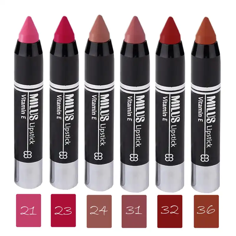 رژ لب مدادی میلوس مدل MIS2 مجموعه 6 عددی