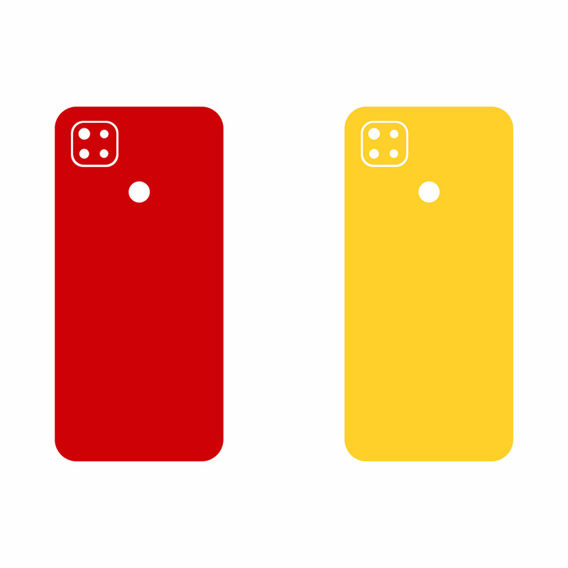 برچسب پوششی مدل X05-Yellow&Pink مناسب برای گوشی موبایل شیائومی Redmi 9C NFC مجموعه دو عددی