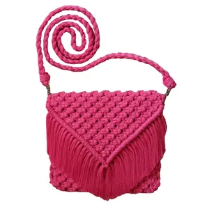 کیف بافتنی مدل مکرومه کد 28