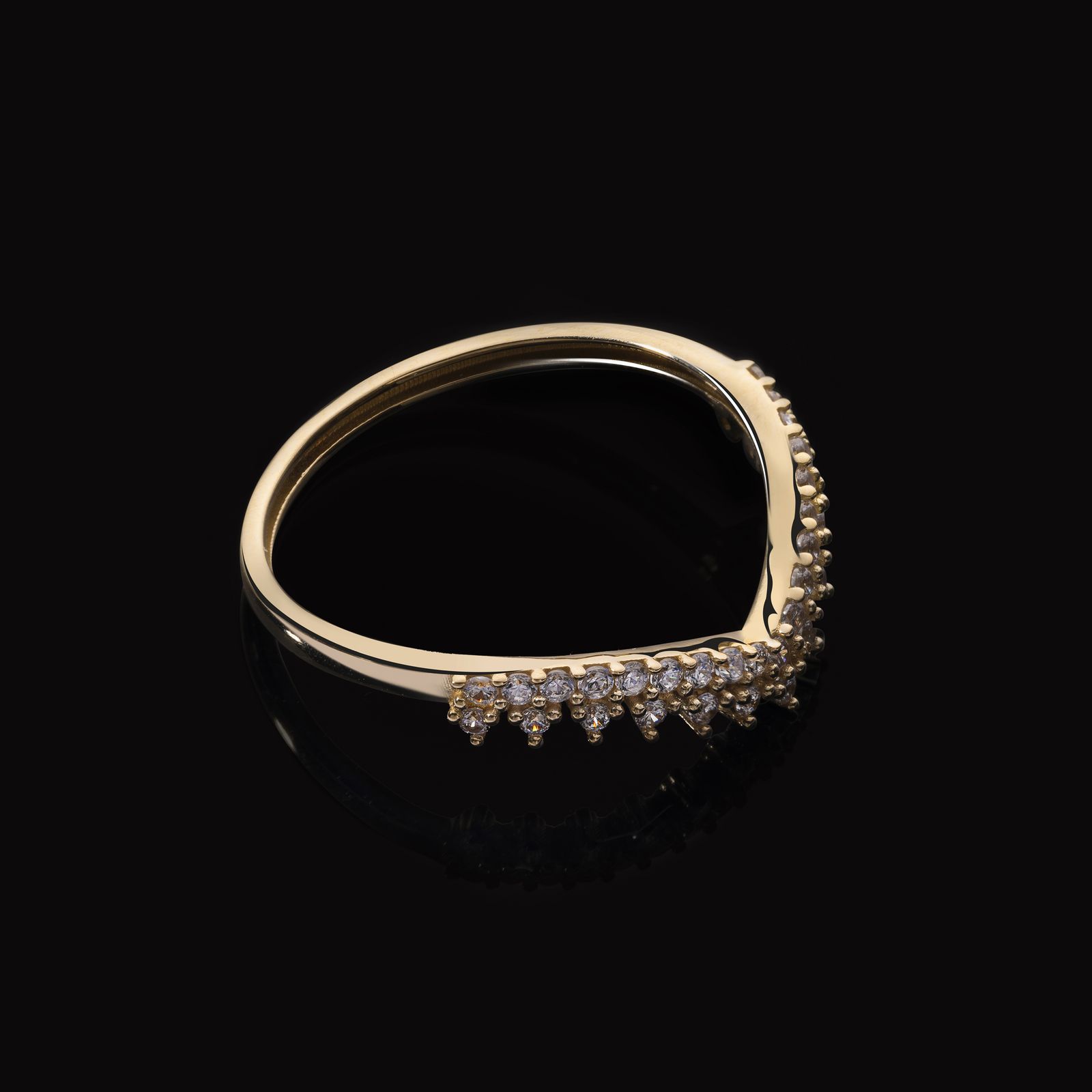 انگشتر طلا 18 عیار زنانه جواهری سون مدل 3352 - - 3