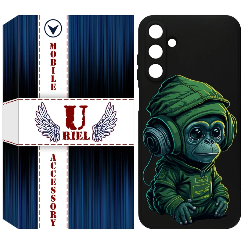 کاور یوریل مدل KSH کد 45 طرح میمون سبز مناسب برای گوشی موبایل سامسونگ Galaxy A15