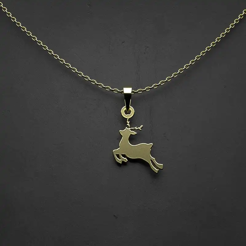 گردنبند طلا 18 عیار زنانه مدوپد مدل هندسی کد CA10062