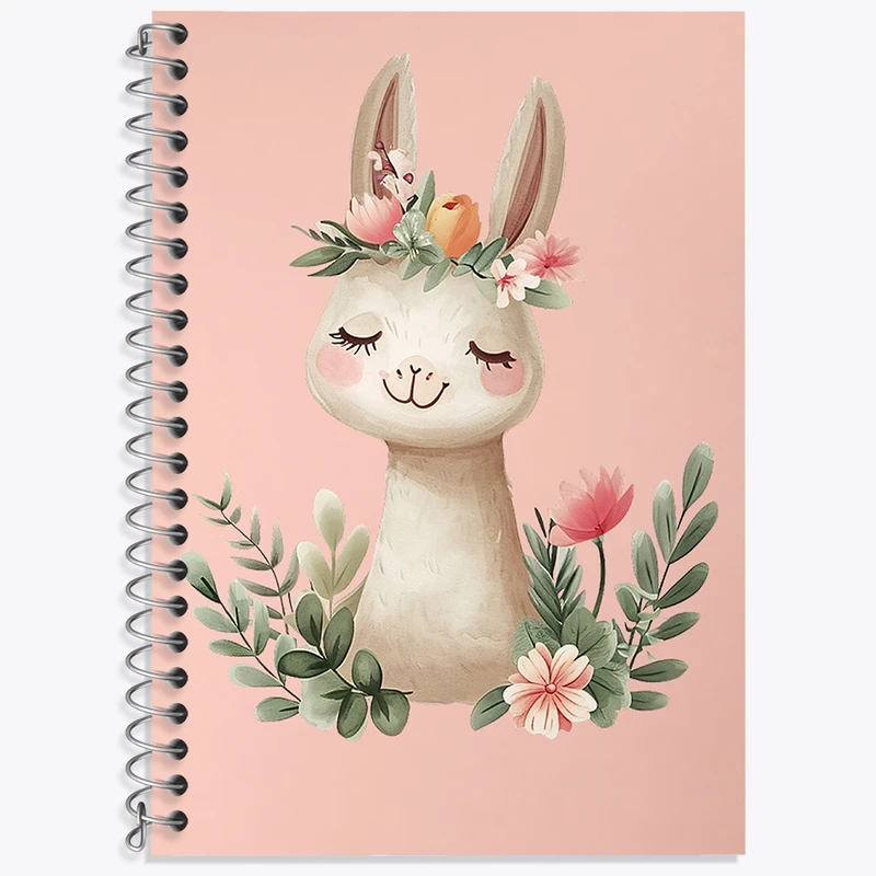 دفتر زبان 50 برگ خندالو مدل دو خط طرح خرگوش کیوت کد N1143