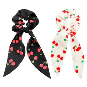 کش مو زنانه دلنار گالری مدل اسکرانچی گیلاس مجموعه 2 عددی