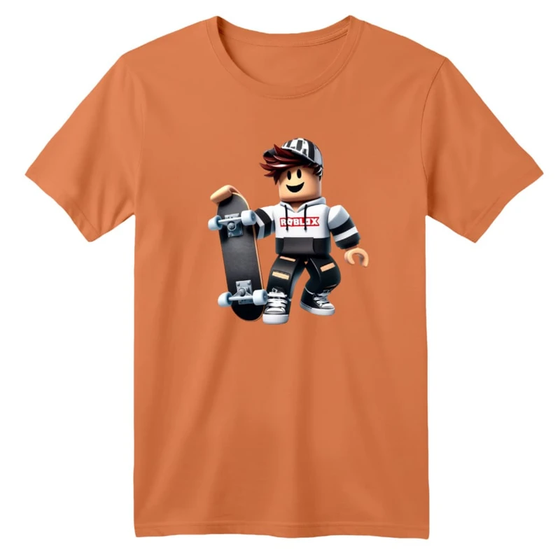 تی شرت آستین کوتاه بچگانه مدل روبلاکس اسکیت