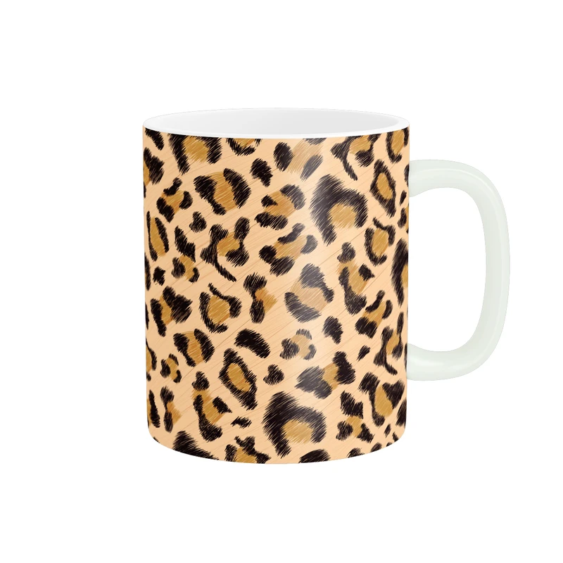 ماگ پاد آفرین طرح پلنگی مدل طبیعی کد MD-T75