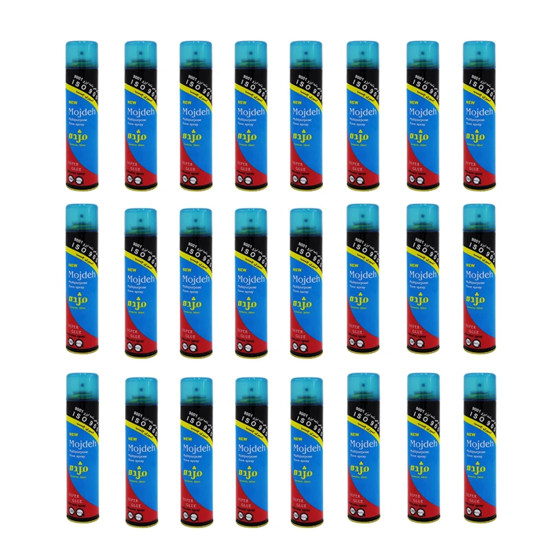 اسپری چسب مژده مدل MOJ3 حجم 300 میلی‌لیتر مجموعه 24 عددی