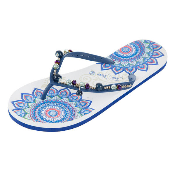 دمپایی لاانگشتی زنانه جوتی جینز مدل هندسی