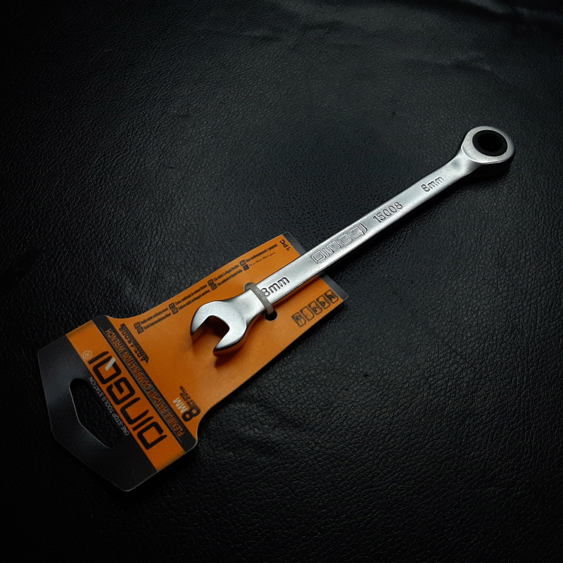 آچار یکسر تخت و یکسر جغجغه ای دینگشی مدل T-1508 سایز 8 میلی متر