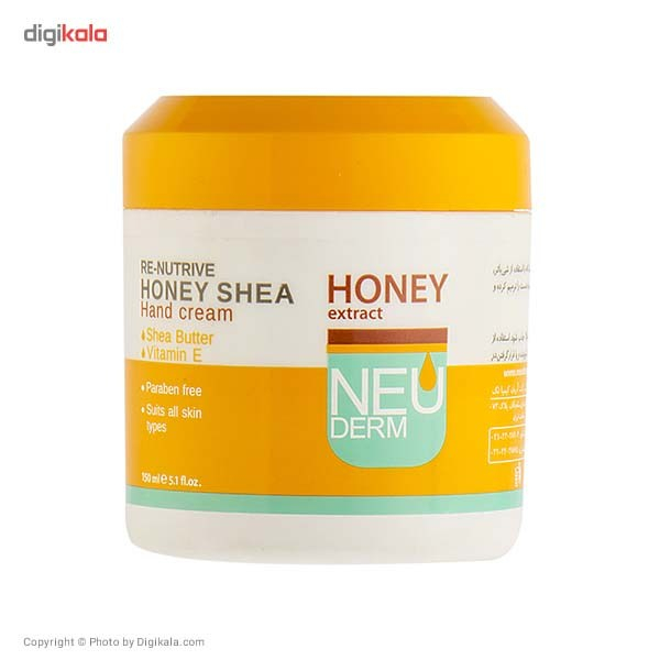 کرم دست نیودرم مدل Honey Shea حجم 150 میلی لیتر