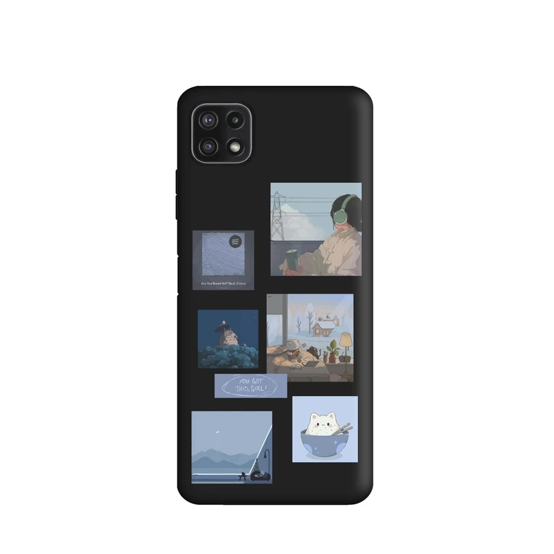 کاور قاب گارد طرح عکس رمانتیک کد t8418 مناسب برای گوشی موبایل سامسونگ Galaxy A22 5G