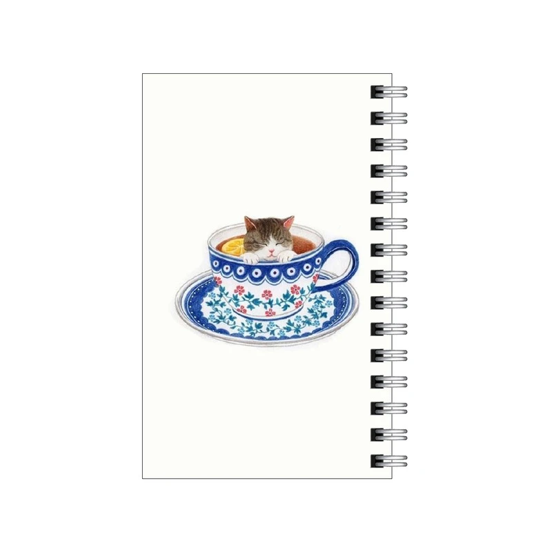 دفترچه یادداشت مدل to do list طرح یک فنجان چای گربه ای کد 4305065