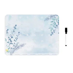 تخته وایت برد عرش دیس مدل پلنر یخچالی کد 08 سایز 20x30 سانتی متر به همراه ماژیک