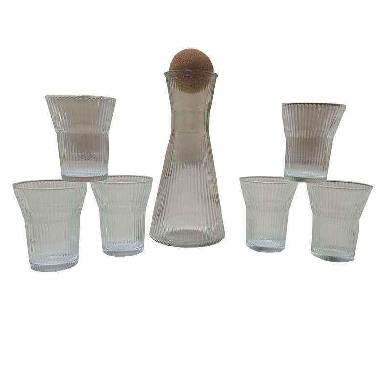 پارچ  و لیوان مدل توپی مجموعه 6 عددی