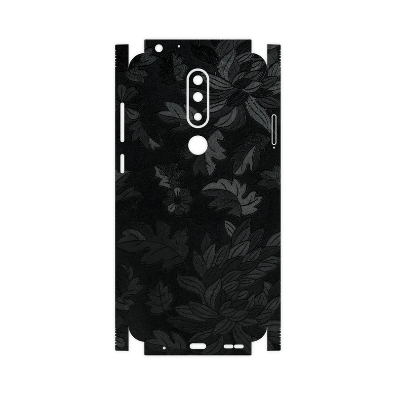 برچسب پوششی ماهوت مدل Black-Wildflower-FullSkin مناسب برای گوشی موبایل نوکیا 5.1 Plus