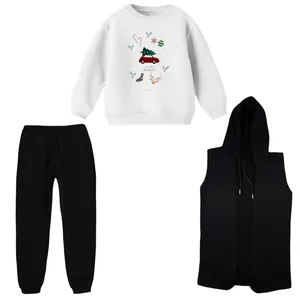 ست 3 تکه لباس راحتی بچگانه مدل کریسمسی  