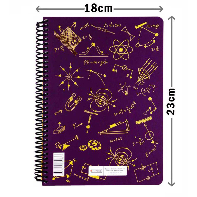 دفتر 100 برگ دات نوت طرح فیزیک مدل فرمول