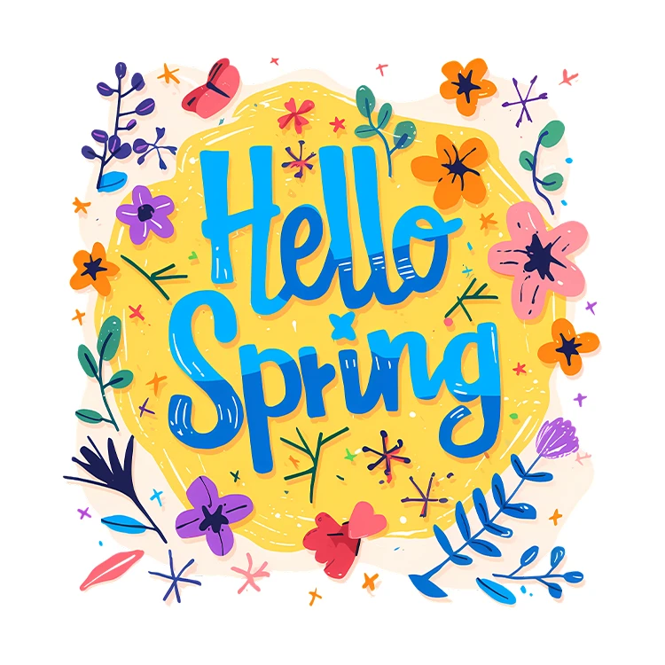 استیکر پارچه و لباس پاد آفرین مدل بهار طرح گل کد S5474