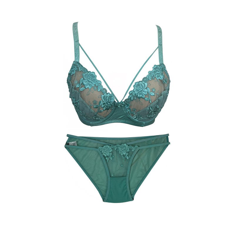 ست شورت و سوتین زنانه مدل دانتل فنردار کد SB520